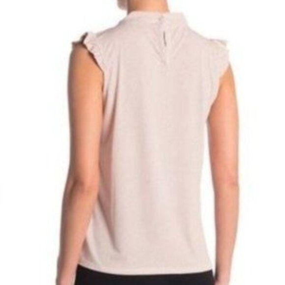 Adrianna Papell Ruffled Cap Sleeve Mini Polka Dot Blouse Top Size XL - Picture 3 of 11